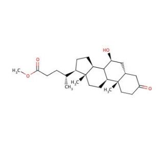 Methyl 7&beta;-Hydroxy-3-ketocholanoate (CAS 67371-28-2) - chemical structure image