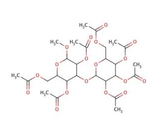 Methyl-&alpha;-D-laminaribioside Heptaacetate - chemical structure image