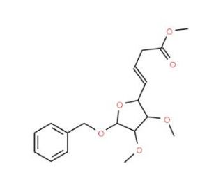 Methyl Benzyl 2,3-O-Isopropylidene-&alpha;-D-manno-hept-5-enofuranoside - chemical structure image