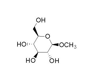 Methyl &beta;-D-glucopyranoside (CAS 709-50-2) - chemical structure image