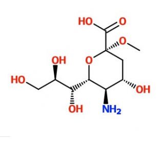 Methyl &beta;-Neuraminic Acid (CAS 56144-08-2) - chemical structure image
