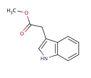 Methyl indole-3-acetate (CAS 1912-33-0) - chemical structure image