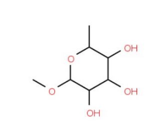 Methyl L-rhamnopyranoside (CAS 63864-94-8) - chemical structure image