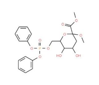 Methyl (methyl 3-deoxy-D-arabino-hept-2-ulopyranosid)onate-7-(diphenyl phosphate (CAS 91382-79-5) - chemical structure image