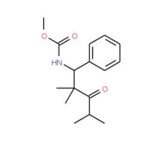 Methyl N-(2,2,4-trimethyl-3-oxo-1-phenylpentyl)-carbamate (CAS 1000018-26-7) - chemical structure image