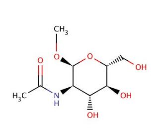 Methyl N-acetyl-&alpha;-D-glucosaminide (CAS 6082-04-8) - chemical structure image