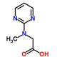 [methyl(pyrimidin-2-yl)amino]acetic acid (CAS 55684-37-2) - chemical structure image