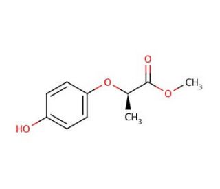 Methyl (R)-(&plus;)-2-(4-hydroxyphenoxy)propionate (CAS 96562-58-2) - chemical structure image