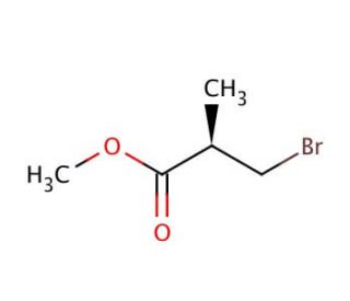 Methyl (R)-(&plus;)-3-bromo-2-methylpropionate (CAS 110556-33-7) - chemical structure image