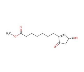 Methyl (R)-(&plus;)-3-hydroxy-5-oxo-1-cyclopentene-1-heptanoate (CAS 41138-61-8) - chemical structure image