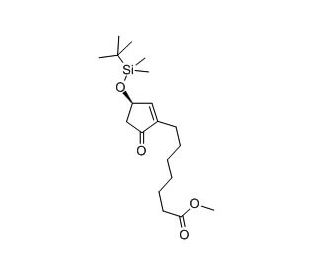 Methyl (R)-(&plus;)-3-(tert-butyldimethylsilyloxy)-5-oxo-1-cyclopentene-1-heptanoate (CAS 41138-69-6) - chemical structure image