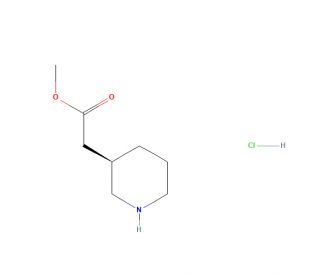Methyl (R)-2-(3-Piperidyl)acetate hydrochloride (CAS 865157-03-5) - chemical structure image