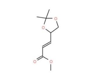 Methyl (S)-(&plus;)-3-(2,2-dimethyl-1,3-dioxolan-4-yl)-cis-2-propenoate (CAS 81703-94-8) - chemical structure image