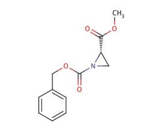 Methyl (S)-(&minus;)-N-Z-aziridine-2-carboxylate (CAS 104597-98-0) - chemical structure image