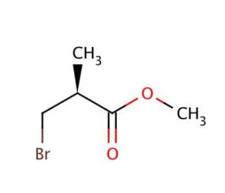 (&minus;)-Methyl (S)-3-bromo-2-methylpropionate (CAS 98190-85-3) - chemical structure image