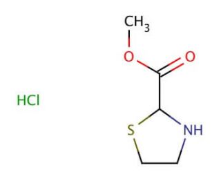 Methyl thiazolidine-2-carboxylate hydrochloride (CAS 50703-06-5) - chemical structure image