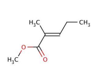 Methyl trans-2-methyl-2-pentenoate (CAS 1567-14-2) - chemical structure image