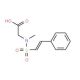 (methyl{[2-phenylvinyl]sulfonyl}amino)acetic acid - chemical structure image