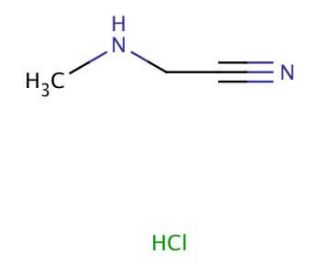 Methylaminoacetonitrile hydrochloride (CAS 25808-30-4) - chemical structure image