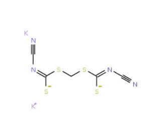 Methylenebis(cyanimidodithiocarbonic acid)-S,S-dipotassium salt (CAS 76837-94-0) - chemical structure image