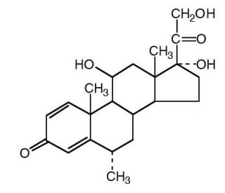 Methylprednisolone (CAS 83-43-2) - chemical structure image