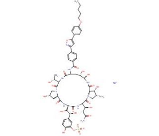 Micafungin sodium (CAS 208538-73-2) - chemical structure image