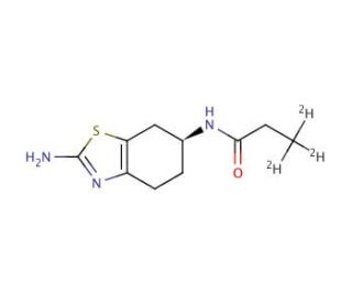 (&minus;)-2-Amino-6-propionamido-d3-tetrahydrobenzothiazole - chemical structure image