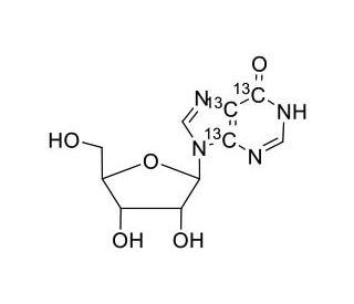 (&minus;)-Inosine-13C3 - chemical structure image