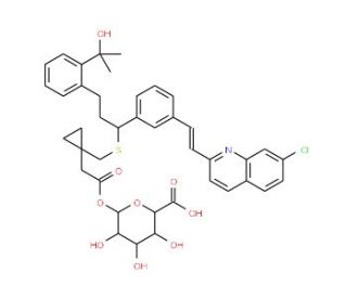 Montelukast acyl-b-D-glucuronide (CAS 188717-17-1) - chemical structure image