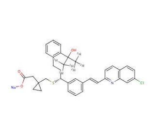 Montelukast-d6, Sodium Salt - chemical structure image