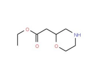 Morpholin-2-yl-acetic acid ethyl ester (CAS 503601-25-0) - chemical structure image
