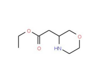 Morpholin-3-yl-acetic acid ethyl ester (CAS 81684-84-6) - chemical structure image