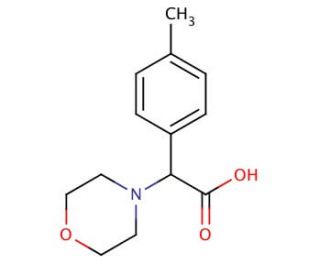 Morpholin-4-yl-(4-methyl)phenyl-acetic acid (CAS 490026-98-7) - chemical structure image