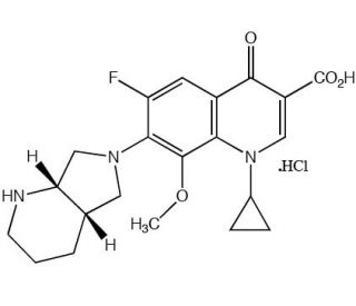 Moxifloxacin Hydrochloride (CAS 186826-86-8) - chemical structure image