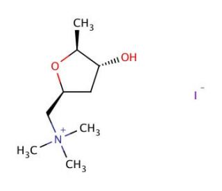 (&plus;)-Muscarine iodide (CAS 24570-49-8) - chemical structure image