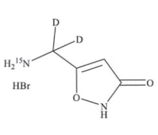 Muscimol-15N,d2 Hydrogen Bromide (CAS 3579-03-1) - chemical structure image