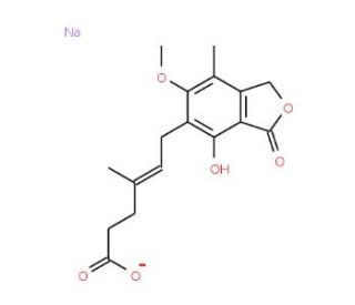 Mycophenolate sodium (CAS 37415-62-6) - chemical structure image
