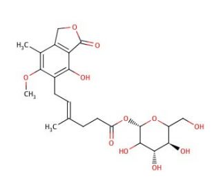Mycophenolic Acid Acyl-&beta;-D-glucoside (CAS 344562-78-3) - chemical structure image