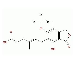 Mycophenolic acid-d3 (CAS 1185242-90-3) - chemical structure image