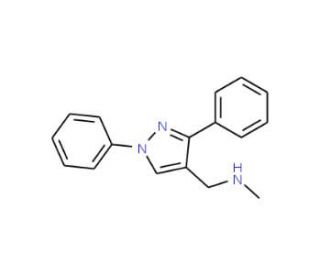 N-[(1,3-diphenyl-1H-pyrazol-4-yl)methyl]-N-methylamine - chemical structure image