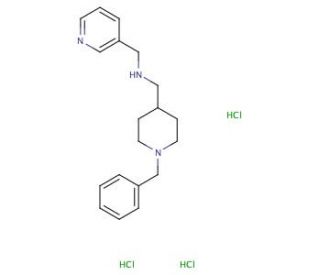 N-[(1-Benzylpiperidin-4-yl)methyl]-N-(pyridin-3-ylmethyl)amine trihydrochloride - chemical structure image