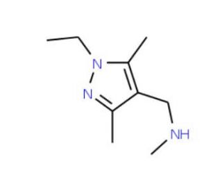 N-[(1-Ethyl-3,5-dimethyl-1H-pyrazol-4-yl)methyl]-N-methylamine (CAS 956373-21-0) - chemical structure image
