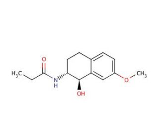 N-[(1R,2R)-1,2,3,4-Tetrahydro-1-hydroxy-7-methoxy-2-naphthalenyl]propanamide (CAS 88058-70-2) - chemical structure image
