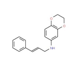 N-[(2E)-3-phenylprop-2-enyl]-2,3-dihydro-1,4-benzodioxin-6-amine - chemical structure image