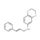 N-[(2E)-3-phenylprop-2-enyl]-2,3-dihydro-1,4-benzodioxin-6-amine - chemical structure image