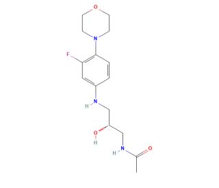 N-[(2R)-3-[[3-Fluoro-4-(4-morpholinyl)phenyl]amino]-2-hydroxypropyl]acetamide - chemical structure image