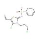 N-[(2Z)-4-chloro-3-(3-chloropropyl)-5-formyl-1,3-thiazol-2(3H)-ylidene]benzenesulfonamide - chemical structure image