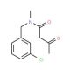 N-[(3-chlorophenyl)methyl]-N-methyl-3-oxobutanamide - chemical structure image