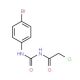 N-{[(4-bromophenyl)amino]carbonyl}-2-chloroacetamide (CAS 13558-79-7) - chemical structure image