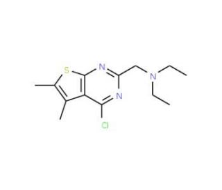 N-[(4-chloro-5,6-dimethylthieno[2,3-d]pyrimidin-2-yl)methyl]-N,N-diethylamine - chemical structure image